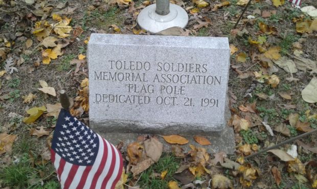 TOLEDO SOLDIERS MEMORIAL “FLAG POLE” STONE
