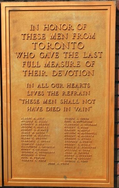 A LIVING WAR MEMORIAL PLAQUE B