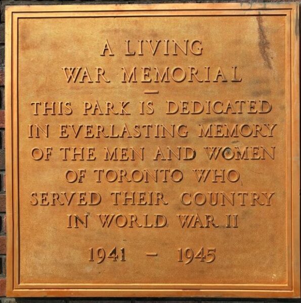 A LIVING WAR MEMORIAL PLAQUE A