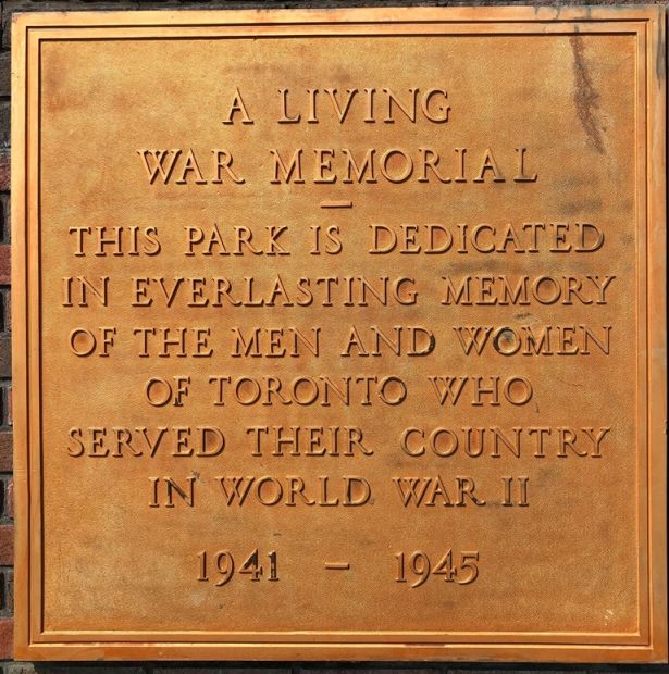 A LIVING WAR MEMORIAL PLAQUE A