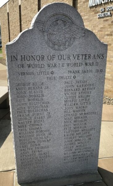 VILLAGE OF STRATTON VETERANS MEMORIAL PARK STONE A