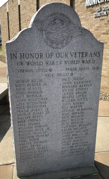 VILLAGE OF STRATTON VETERANS MEMORIAL PARK STONE A