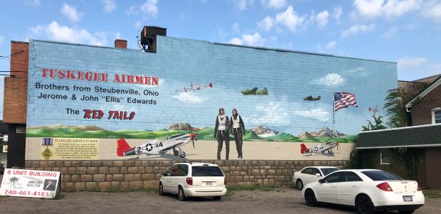 TUSKEGEE AIRMEN IN WWII MEMORIAL MURAL
