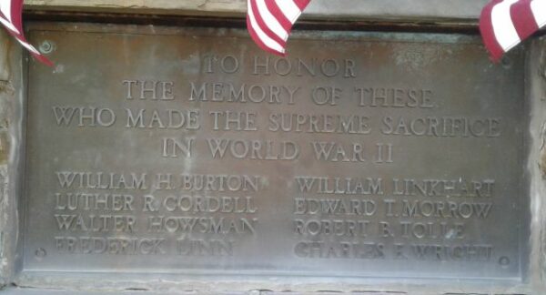 HIGHLAND WAR VETERANS MEMORIAL PLAQUE A