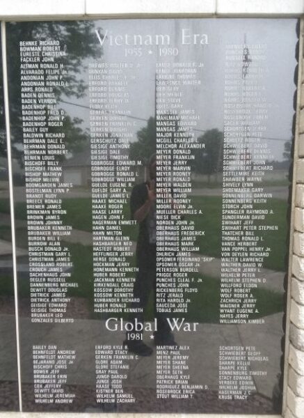 A TRIBUTE TO OUR MILITARY WAR MEMORIAL PLAQUE D
