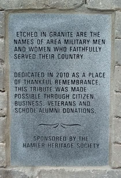 A TRIBUTE TO OUR MILITARY WAR MEMORIAL STONE C