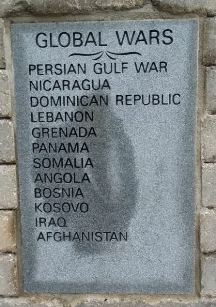 A TRIBUTE TO OUR MILITARY WAR MEMORIAL STONE B