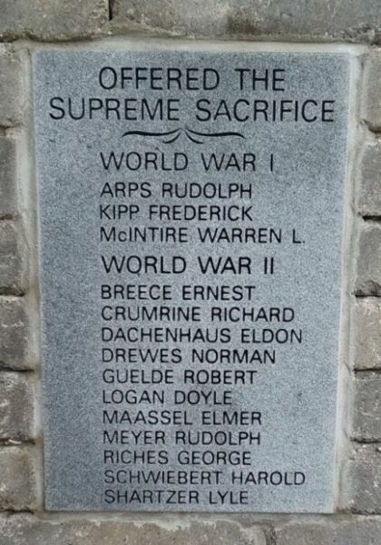 A TRIBUTE TO OUR MILITARY WAR MEMORIAL STONE A