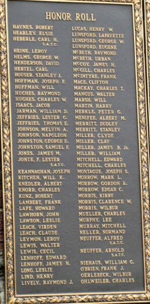 LOCKLAND WORLD WAR MEMORIAL PLAQUE C