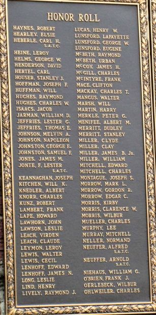 LOCKLAND WORLD WAR MEMORIAL PLAQUE C