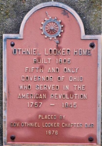 OTHNIEL LOOKER HOME AMERICAN REVOLUTION MEMORIAL PLAQUE