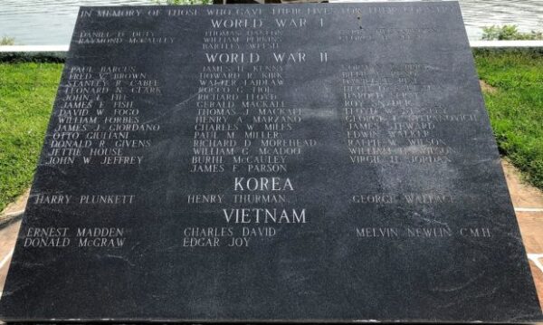 WELLSVILLE ULTIMATE SACRIFICE VETERANS MEMORIAL TABLET