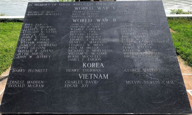 WELLSVILLE ULTIMATE SACRIFICE VETERANS MEMORIAL TABLET