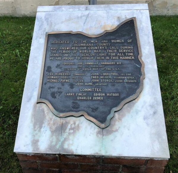 COLUMBIANA COUNTY WORLD WAR I MEMORIAL