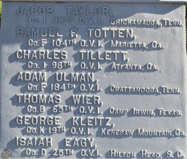 BETHLEHEM CEMETEY CIVIL WAR MEMORIAL STONE D