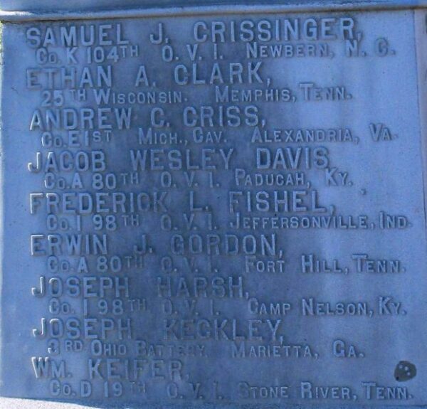 BETHLEHEM CEMETEY CIVIL WAR MEMORIAL STONE B