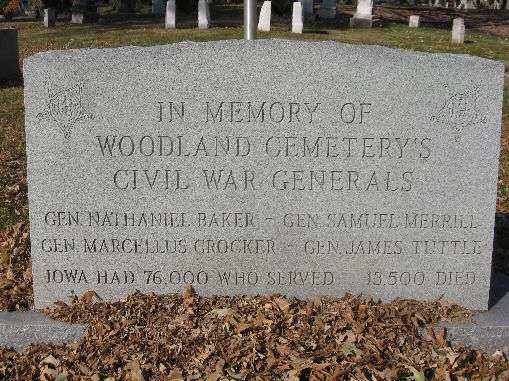 WOODLAND CEMETERY CIVIL WAR GENERALS MEMORIAL