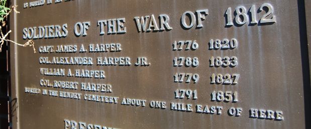 UNIONVILLE CEMETERY SOLDIERS OF THE WAR OF 1812 MEMORIAL PLAQUE