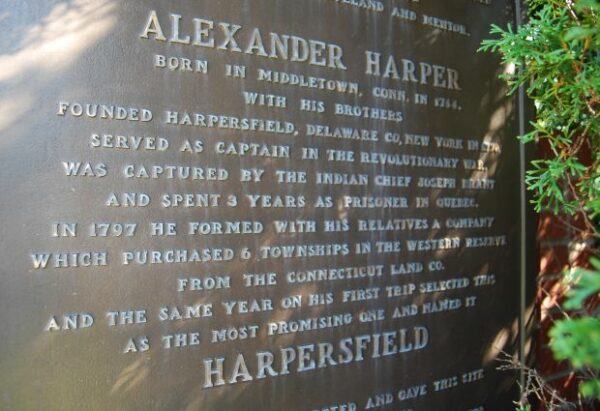ALEXANDER HARPER REVOLUTIONARY WAR MEMORIAL PLAQUE