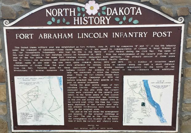 FORT ABRAHAM LINCOLN INFANTRY POST MEMORIAL MARKER