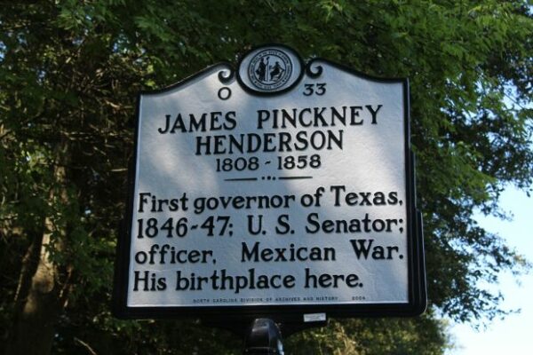JAMES PICKNEY HENDERSON WAR MEMORIAL MARKER