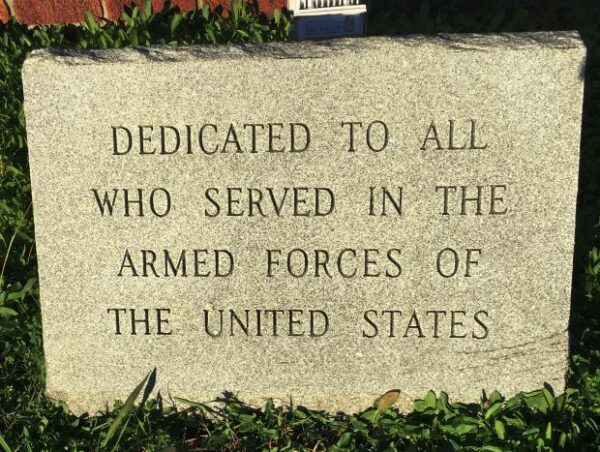 AMERICAN LEGION POST 298 MEMORIAL FLAGPOLE STONE