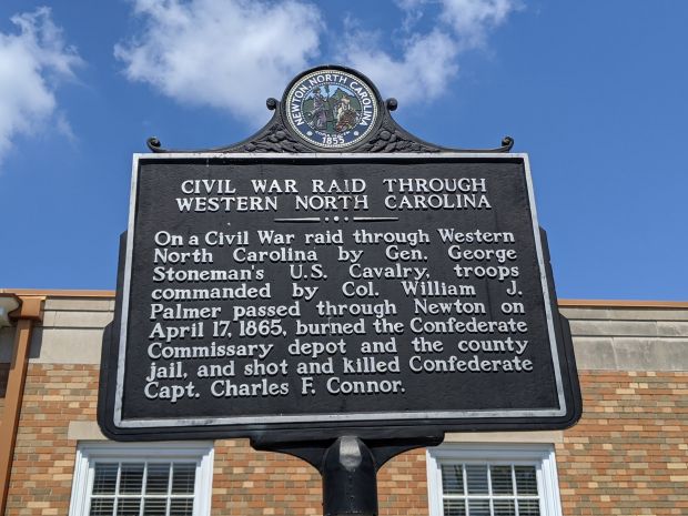 CIVIL WAR RAID THROUGH WESTERN NORTH CAROLINA MEMORIAL MARKER