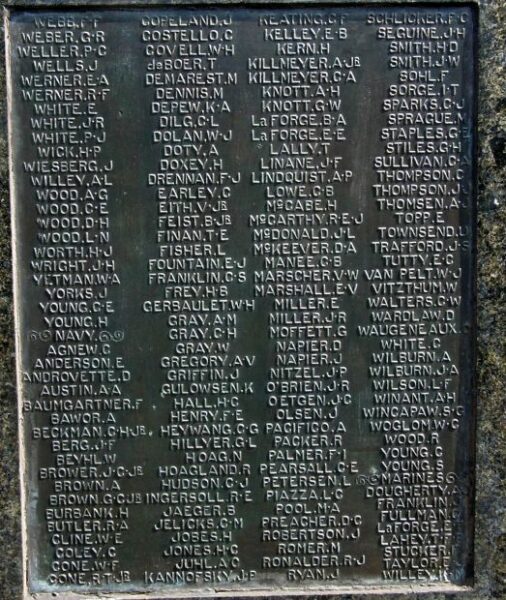 FIFTH WARD WORLD WAR MEMORIAL PLAQUE E