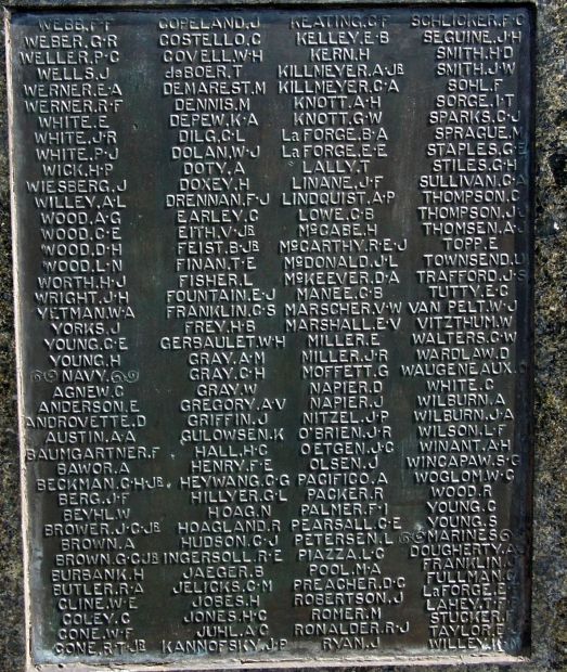 FIFTH WARD WORLD WAR MEMORIAL PLAQUE E