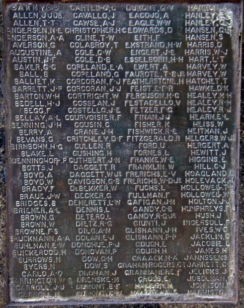 FIFTH WARD WORLD WAR MEMORIAL PLAQUE C