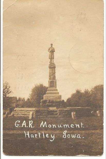 G.A.R. MONUMENT HARTLEY IOWA