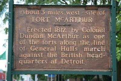 FORT MCARTHUR MEMORIAL MARKER