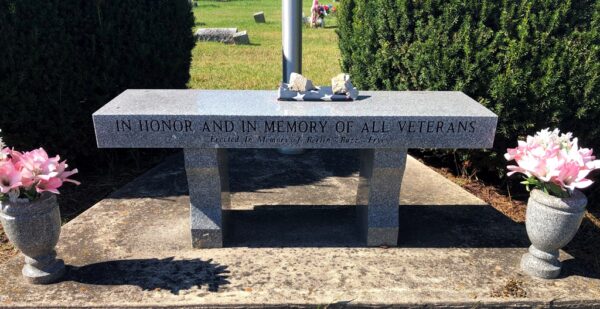 IN HONOR AND IN MEMORY OF ALL VETERANS MEMORIAL BENCH