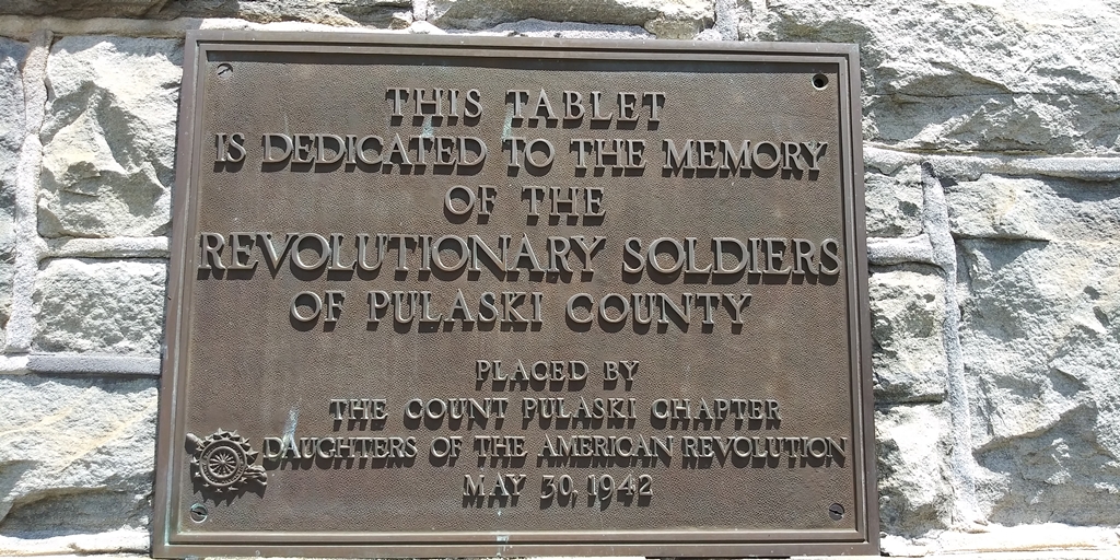 PULASKI COUNTY REVOLUTIONARY SOLDIERS WAR MEMORIAL PLAQUE