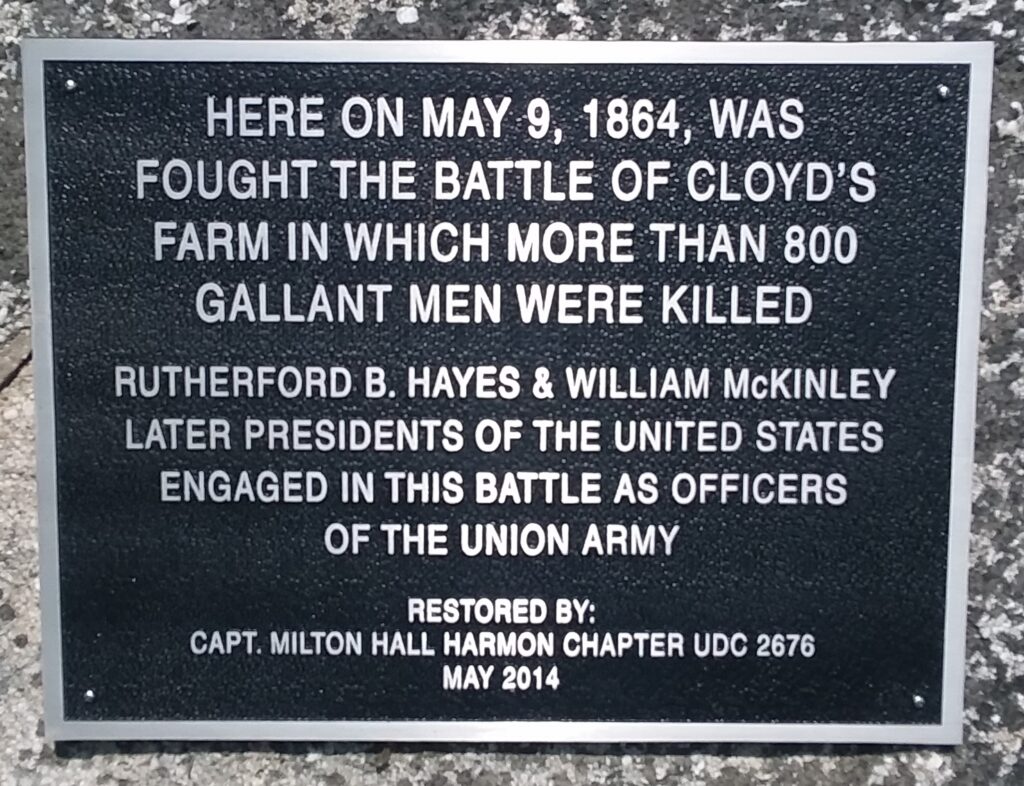 BATTLE OF CLOYD’S FARM WAR MEMORIAL PLAQUE