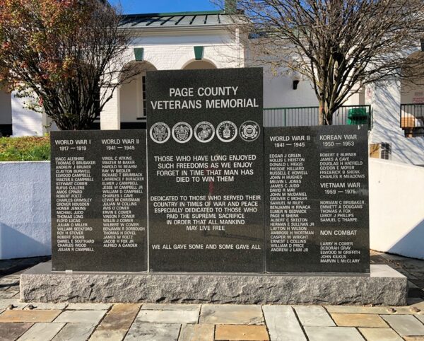 PAGE COUNTY VETERANS MEMORIAL