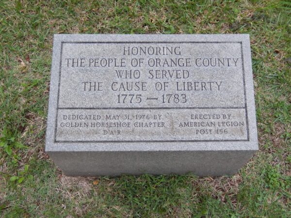 ORANGE COUNTY CAUSE OF LIBERTY MEMORIAL