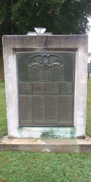 GRAYSON COUNTY, VA. SUPREME SACRIFICE WAR MEMORIAL