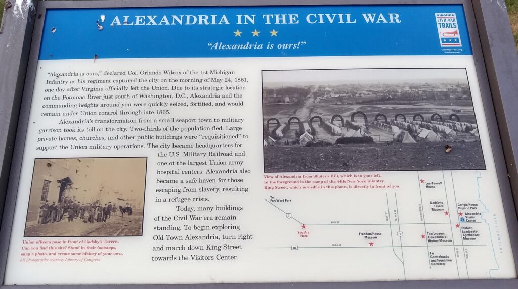 ALEXANDRIA IN THE CIVIL WAR MEMORIAL PANEL