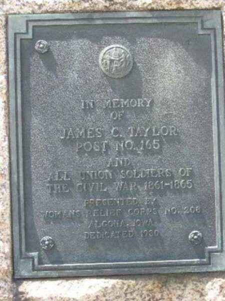 W.R.C. NO. 208 CIVIL WAR MEMORIAL PLAQUE