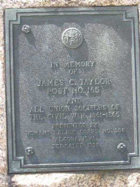 W.R.C. NO. 208 CIVIL WAR MEMORIAL PLAQUE