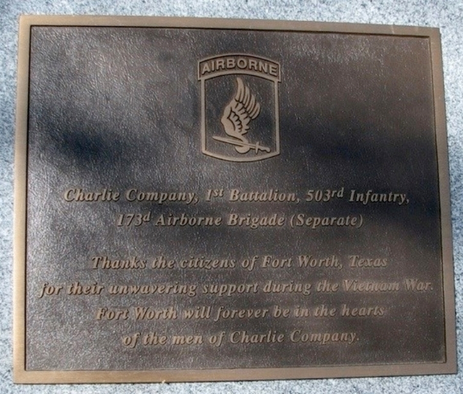 CHARLIE COMPANY, 1ST BATTALION, 503RD INFANTRY, 173D AIRBORNE BRIGADE (SEPERATE) MEMORIAL
