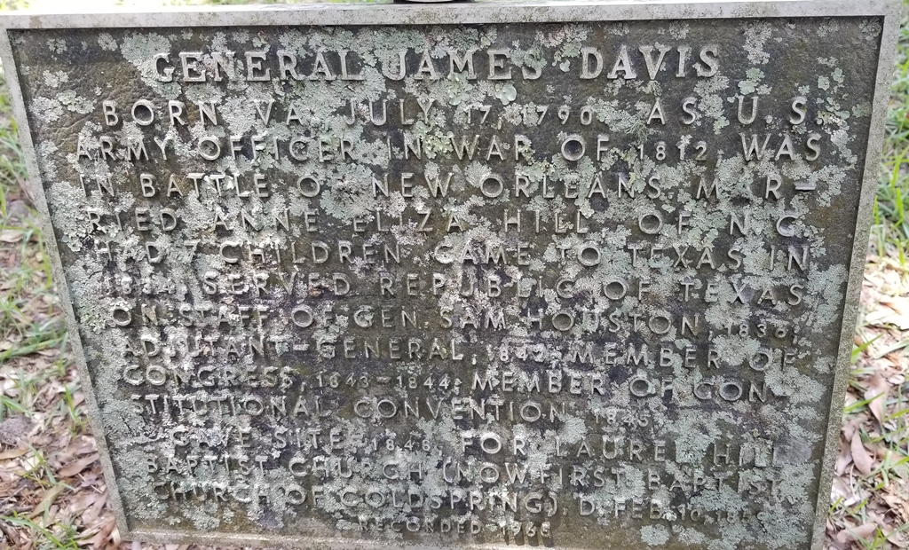 GENERAL JAMES DAVIS WAR MEMORIAL PLAQUE