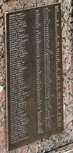 THIRTY SIXTH INFANTRY DIVISION WAR MEMORIAL PLAQUE D