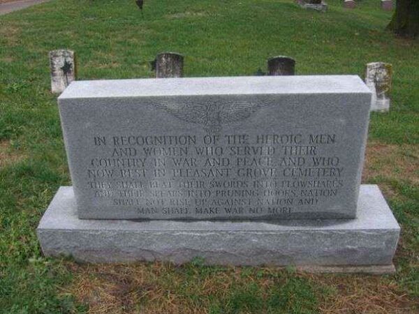 PLEASANT GROVE CEMETERY VETERANS MEMORIAL