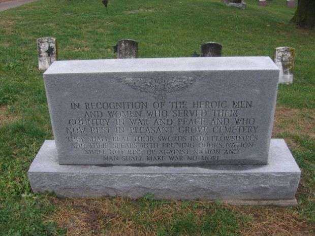 PLEASANT GROVE CEMETERY VETERANS MEMORIAL