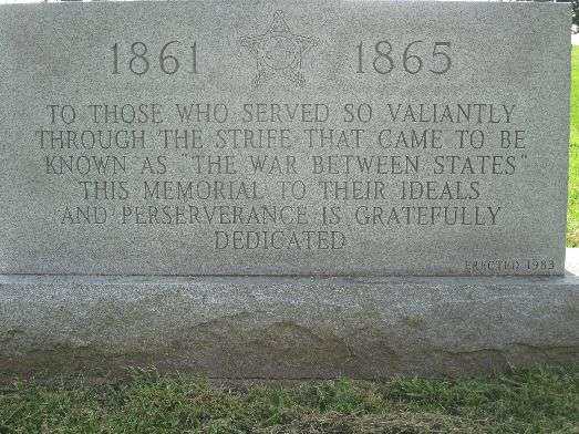 PLEASANT GROVE CEMETERY CIVIL WAR MEMORIAL