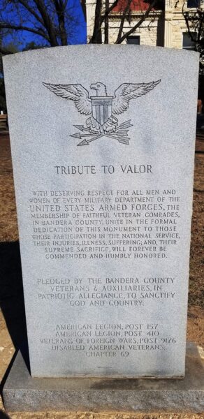 BANDERA COUNTY TRIBUTE TO VALOR MEMORIAL