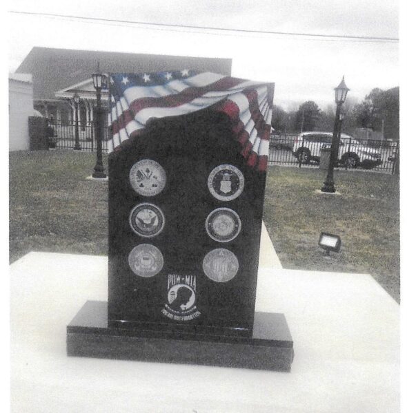 WAYNE COUNTY VETERANS PARK MEMORIAL STONE BACK
