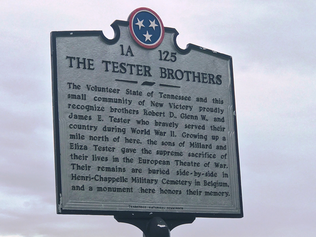 THE TESTER BROTHERS WAR MEMORIAL MARKER